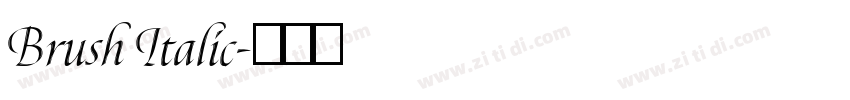 Brush Italic字体转换